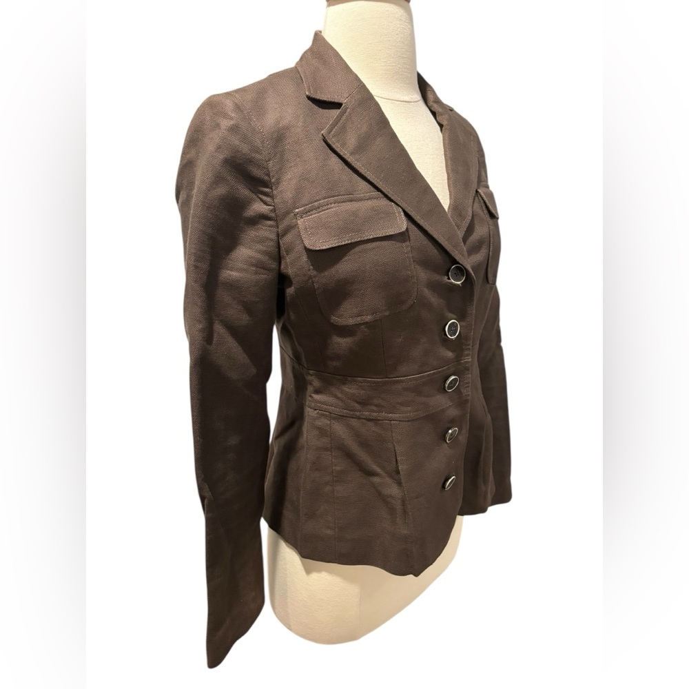 Banana Republic Women’s Brown Button-Up Blazer- size 4 - Picture 2 of 5